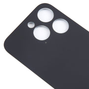 For iPhone 15 Pro Easy Replacement Big Camera Hole Glass Back Battery Cover(Black)
