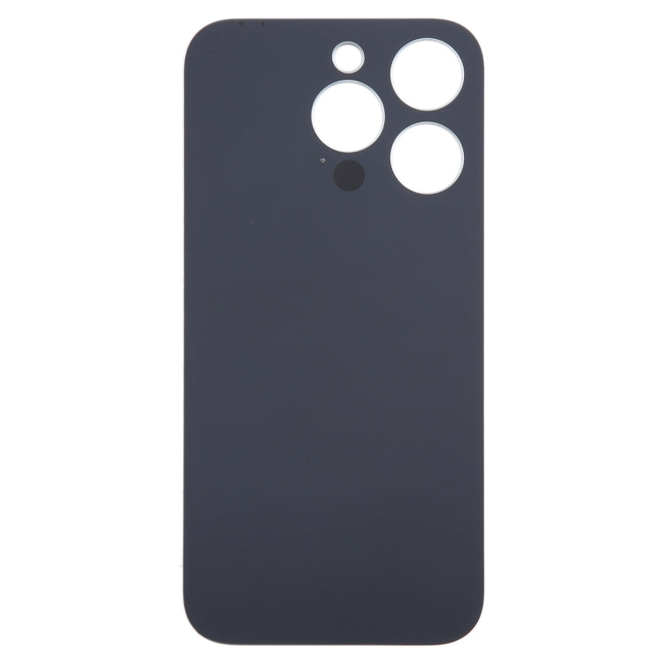 For iPhone 15 Pro Easy Replacement Big Camera Hole Glass Back Battery Cover(Titanium)