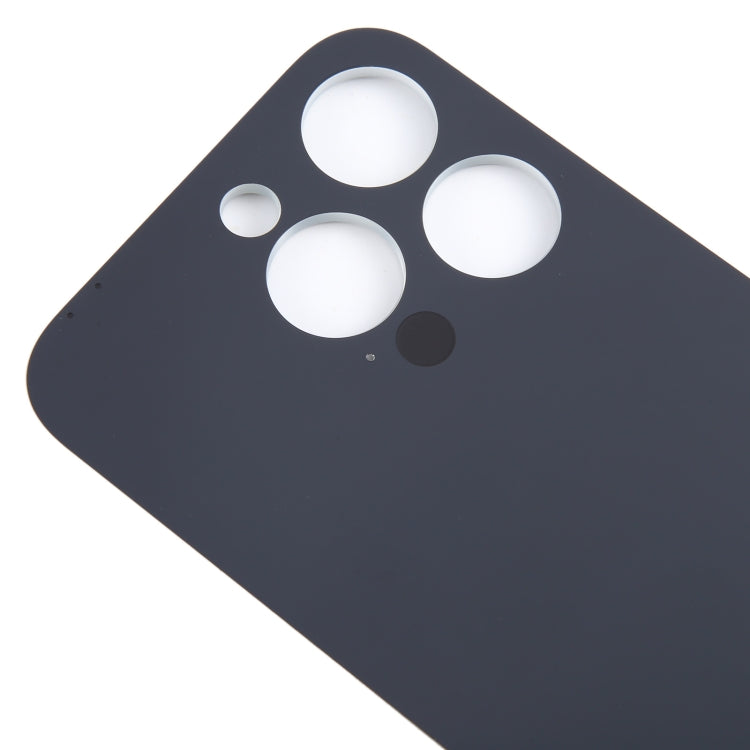 For iPhone 15 Pro Easy Replacement Big Camera Hole Glass Back Battery Cover(Titanium)