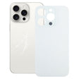 For iPhone 15 Pro Easy Replacement Big Camera Hole Glass Back Battery Cover(White) -  by PMC TechLife | Online Shopping South Africa | PMC TechLife