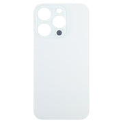 For iPhone 15 Pro Easy Replacement Big Camera Hole Glass Back Battery Cover(White)