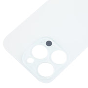 For iPhone 15 Pro Easy Replacement Big Camera Hole Glass Back Battery Cover(White)