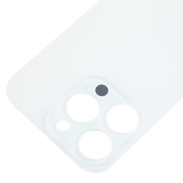 For iPhone 15 Pro Easy Replacement Big Camera Hole Glass Back Battery Cover(White)