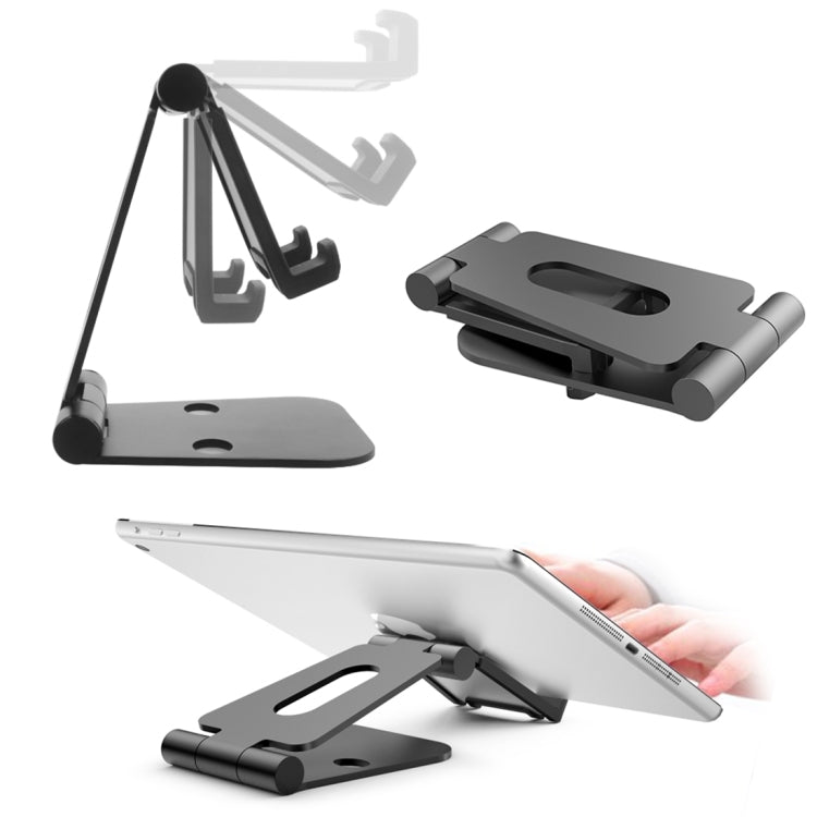 Universal Aluminum Alloy Foldable Adjustable Holder Stand, for iPad, Samsung, Lenovo, Sony, and other Tablet(Silver)