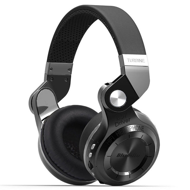 Bluedio T2+ Turbine Wireless Bluetooth 4.1 Stereo Headphones Headset with Mic & Micro SD Card Slot & FM Radio, For iPhone, Samsung, Huawei, Xiaomi, HTC and Other Smartphones, All Audio Devices(Black)