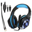 Beexcellent GM-1 Stereo Bass Gaming Wired Headphone with Microphone & LED Light, For PS4, Smartphone, Tablet, PC, Notebook(Blue) - Multimedia Headset by PMC TechLife | Online Shopping South Africa | PMC TechLife