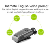 Fineblue F910 CSR4.1 Retractable Cable Caller Vibration Reminder Anti-theft Bluetooth Headset(Grey)