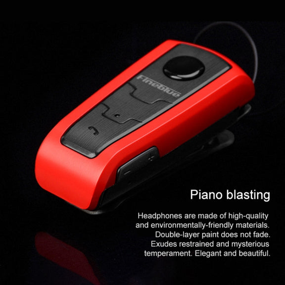 Fineblue F910 CSR4.1 Retractable Cable Caller Vibration Reminder Anti-theft Bluetooth Headset(Grey)