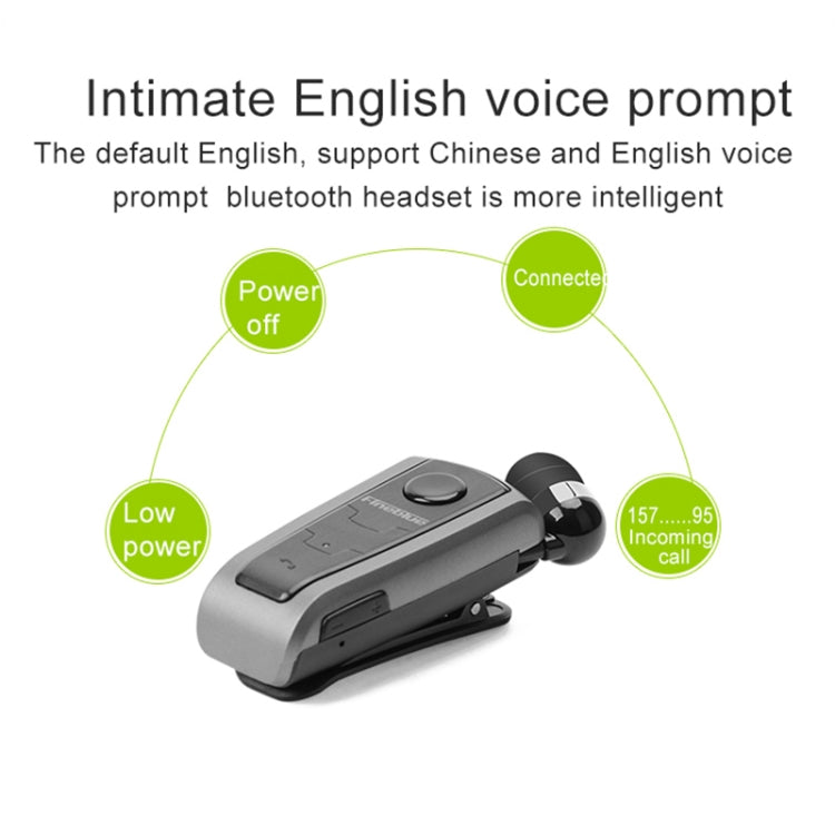 Fineblue F910 CSR4.1 Retractable Cable Caller Vibration Reminder Anti-theft Bluetooth Headset(Red)