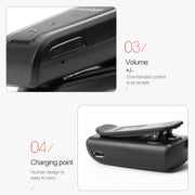 Fineblue F910 CSR4.1 Retractable Cable Caller Vibration Reminder Anti-theft Bluetooth Headset(Silver)