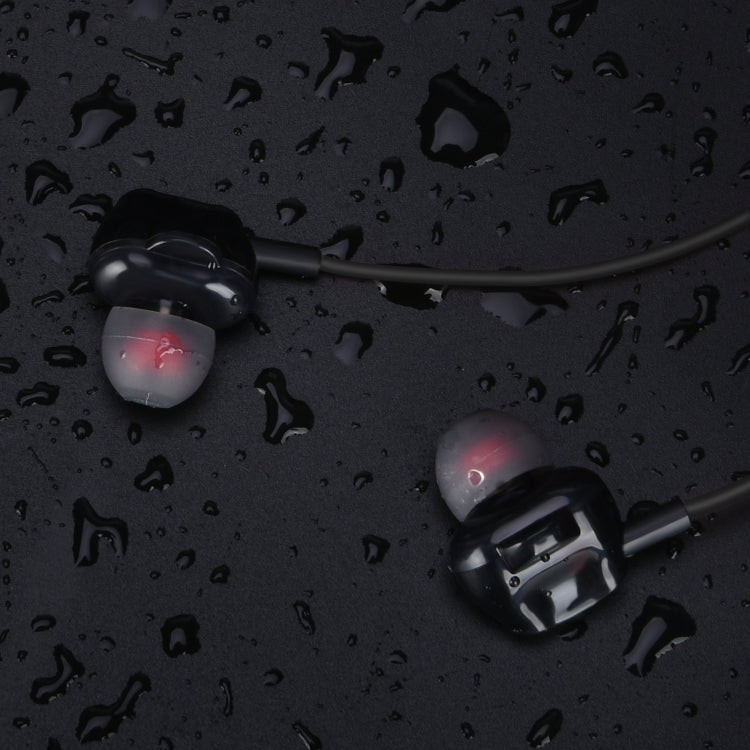 BH-I37 Bluetooth 5.0 Wire-controlled Bluetooth Earphone Built-in High-fidelity Microphone, Support Call(Black)