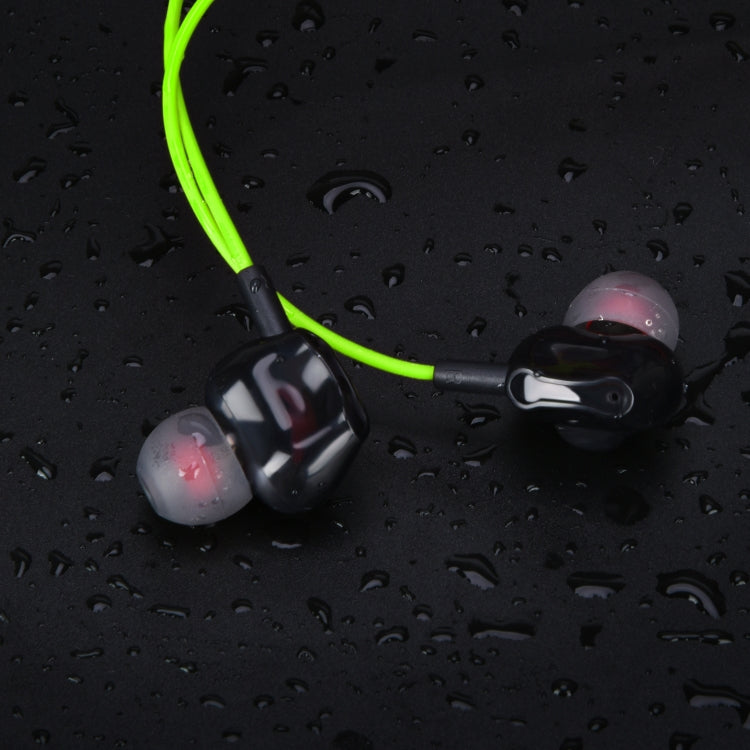 BH-I37 Bluetooth 5.0 Wire-controlled Bluetooth Earphone Built-in High-fidelity Microphone, Support Call (Green)
