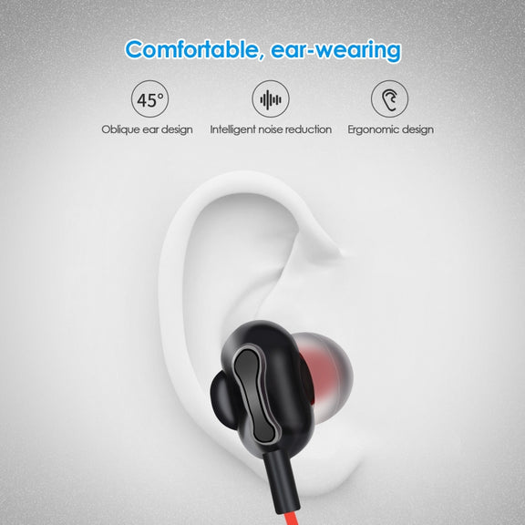 BH-I37 Bluetooth 5.0 Wire-controlled Bluetooth Earphone Built-in High-fidelity Microphone, Support Call (Green)