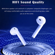 i9 Wireless TWS Sport Bilateral Stereo Bluetooth 5.0 Headset with Charging Box, Push-button Version(White)