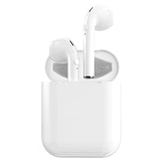 i9 Wireless TWS Sport Bilateral Stereo Bluetooth 5.0 Headset with Charging Box, Push-button Version(White)