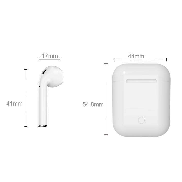i9 Touch Wireless TWS Sport Bilateral Stereo Bluetooth 5.0 Headset with Charging Box, Touch Version (White)