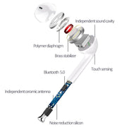 i9 Touch Wireless TWS Sport Bilateral Stereo Bluetooth 5.0 Headset with Charging Box, Touch Version (White)