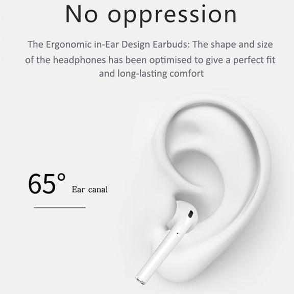 i9 Touch Wireless TWS Sport Bilateral Stereo Bluetooth 5.0 Headset with Charging Box, Touch Version (White)