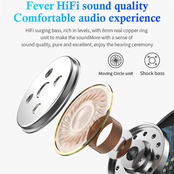P1 TWS Bluetooth 5.0 Binaural Stereo Wireless Sports Bluetooth Earphone(Black)