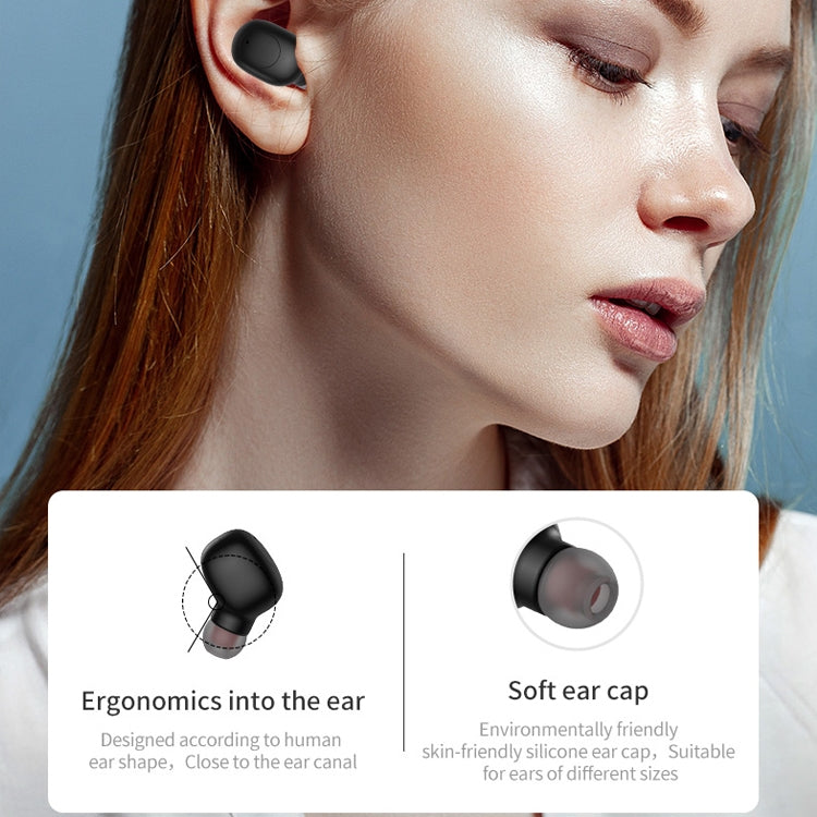 P1 TWS Bluetooth 5.0 Binaural Stereo Wireless Sports Bluetooth Earphone(Black)