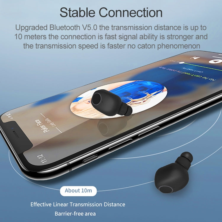 Q1 TWS Bluetooth 5.0 Binaural Stereo Wireless Sports Bluetooth Earphone(White)
