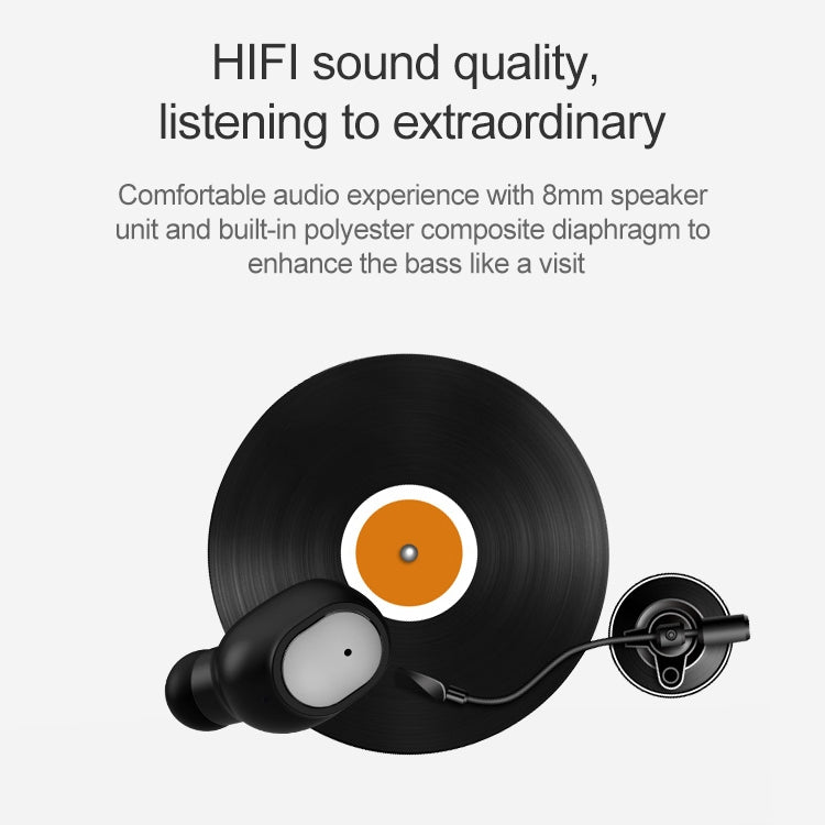 Q2 TWS Bluetooth 5.0 Binaural Stereo Wireless Sports Bluetooth Earphone(Black)