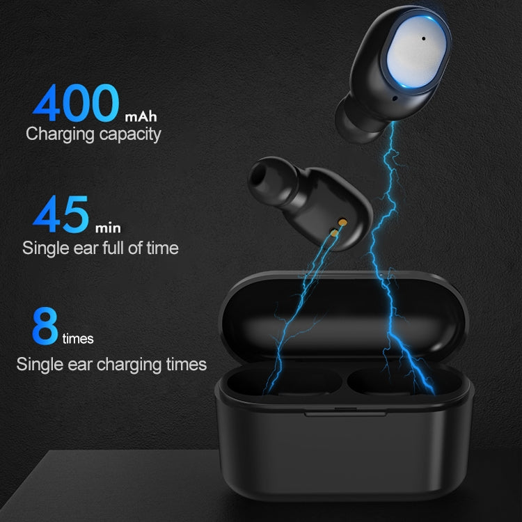 Q3 TWS Bluetooth 5.0 Binaural Stereo Automatic Matching Wireless Bluetooth Earphone(Black)