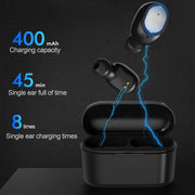 Q3 TWS Bluetooth 5.0 Binaural Stereo Automatic Matching Wireless Bluetooth Earphone(Black)