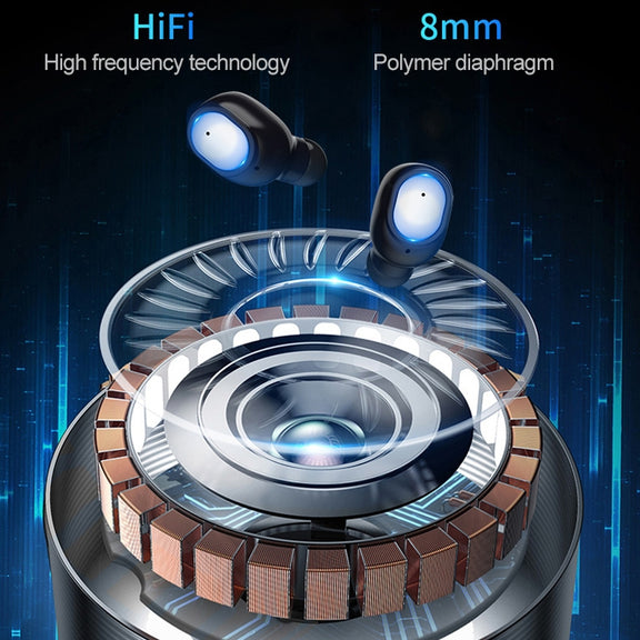 Q3 TWS Bluetooth 5.0 Binaural Stereo Automatic Matching Wireless Bluetooth Earphone(White)