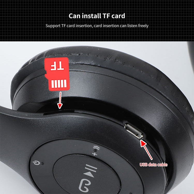 P47 Foldable Wireless Bluetooth Headphone with 3.5mm Audio Jack, Support MP3 / FM / Call (Green)