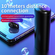 V21 Mini Single Ear Stereo Bluetooth V5.0 Wireless Earphones with Charging Box(White)