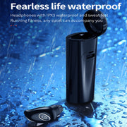V21 Mini Single Ear Stereo Bluetooth V5.0 Wireless Earphones with Charging Box(White)