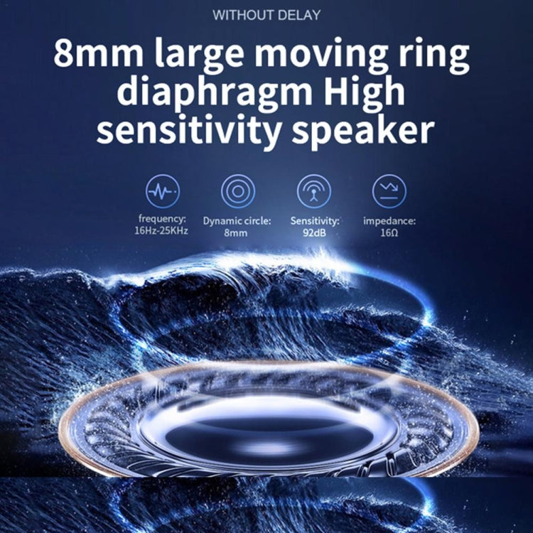 V21 Mini Single Ear Stereo Bluetooth V5.0 Wireless Earphones without Charging Box(Blue)