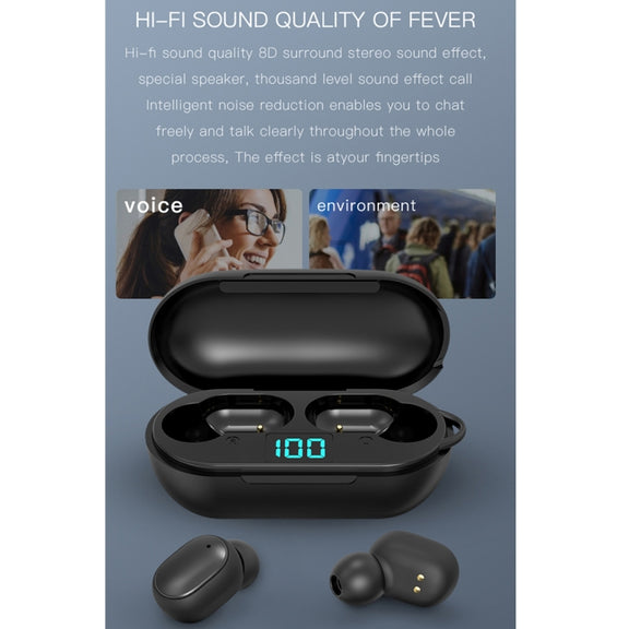 H6 TWS Bluetooth 5.0 Wireless Bluetooth Earphone with Digital Display & Charging Box, Support for Siri & HD Calls