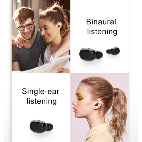 L-21 9D Sound Effects Bluetooth 5.0 Touch Wireless Bluetooth Earphone with Charging Box, Support HD Call (Pink)