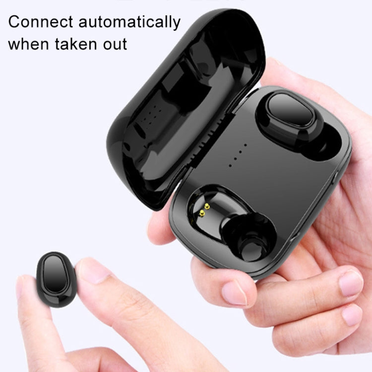 L-21 9D Sound Effects Bluetooth 5.0 Touch Wireless Bluetooth Earphone with Charging Box, Support HD Call (Pink)