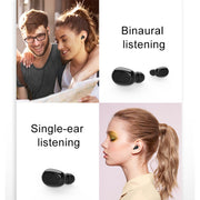 L-21 9D Sound Effects Bluetooth 5.0 Touch Wireless Bluetooth Earphone with Charging Box, Support HD Call (White)