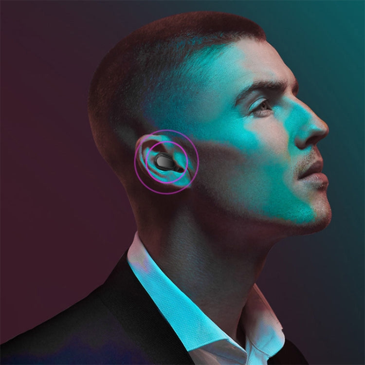 L-21 9D Sound Effects Bluetooth 5.0 Touch Wireless Bluetooth Earphone with Charging Box, Support HD Call (White)