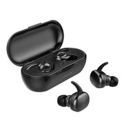 TWS-4 IPX5 Water-resistant Bluetooth 5.0 Touch Wireless Bluetooth Earphone with Charging Box, Support HD Call & Voice Prompts(Black)