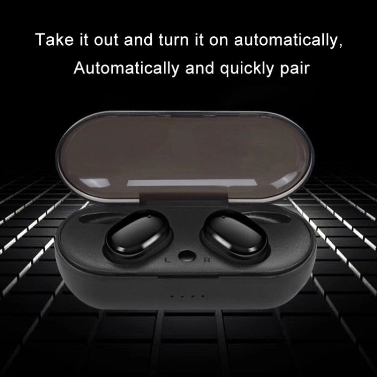 TWS-4 IPX5 Water-resistant Bluetooth 5.0 Touch Wireless Bluetooth Earphone with Charging Box, Support HD Call & Voice Prompts(Black)