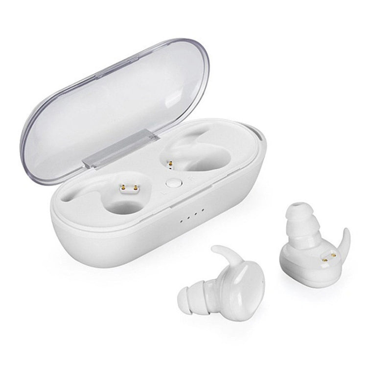 TWS-4 IPX5 Water-resistant Bluetooth 5.0 Touch Wireless Bluetooth Earphone with Charging Box, Support HD Call & Voice Prompts(White)
