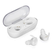 TWS-4 IPX5 Water-resistant Bluetooth 5.0 Touch Wireless Bluetooth Earphone with Charging Box, Support HD Call & Voice Prompts(White)