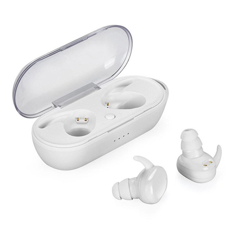 TWS-4 IPX5 Water-resistant Bluetooth 5.0 Touch Wireless Bluetooth Earphone with Charging Box, Support HD Call & Voice Prompts(White)