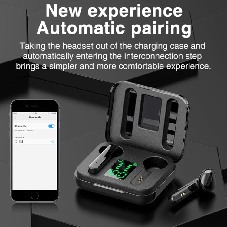 P100pro TWS Bluetooth 5.0 Touch Wireless Bluetooth Earphone with Charging Box & LED Smart Digital Display, Support Siri & Call(White)