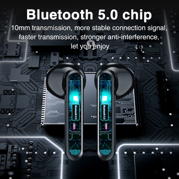 P100pro TWS Bluetooth 5.0 Touch Wireless Bluetooth Earphone with Charging Box & LED Smart Digital Display, Support Siri & Call(White)