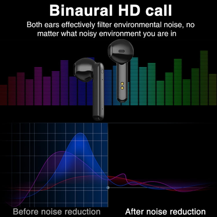 P100pro TWS Bluetooth 5.0 Touch Wireless Bluetooth Earphone with Charging Box & LED Smart Digital Display, Support Siri & Call(White)