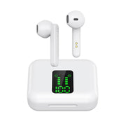 P100pro TWS Bluetooth 5.0 Touch Wireless Bluetooth Earphone with Charging Box & LED Smart Digital Display, Support Siri & Call(White)