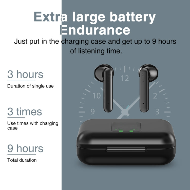 P100pro TWS Bluetooth 5.0 Touch Wireless Bluetooth Earphone with Charging Box & LED Smart Digital Display, Support Siri & Call(White)