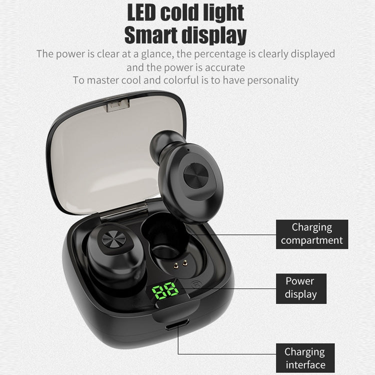 XG-8 TWS Digital Display Touch Bluetooth Earphone with Magnetic Charging Box(Pink)