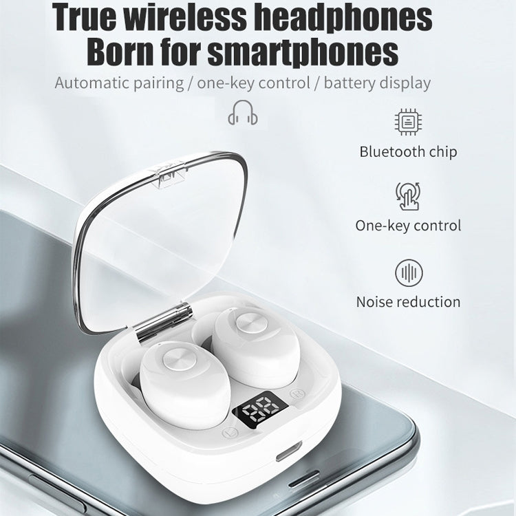 XG-8 TWS Digital Display Touch Bluetooth Earphone with Magnetic Charging Box(Pink)